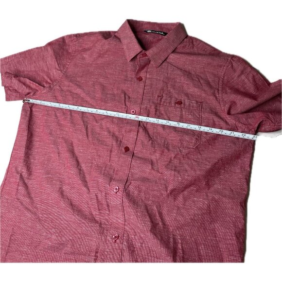 Travis Mathew Men’s Studebaker Regular Fit Short Sleeve Shirt Rio Red L - Picture 8 of 8